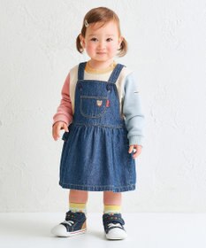 MIKI HOUSE HOT BISCUITS 【70-120cm】【Everyday Series】ワンポイント くすみカラー裏毛パイルトレーナー