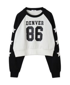 WEGO スターナンバリングラグランスウェット