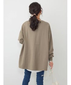 AMERICAN HOLIC 刺繍ロゴミニ裏毛ボートネックチュニック