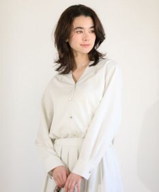 Green Parks ＳＥＴ２点スキッパーブラウス＋プリーツスカート