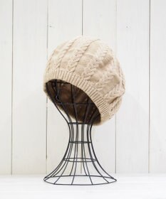 石田製帽 オーガニックコットン アラン編みベレー