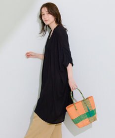 Green Parks ハシゴレースレーヨンクレープチュニック
