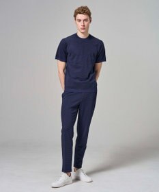 JOSEPH HOMME 【新柄】リュクスレーヨンボーダー　クルーネック半袖ニット