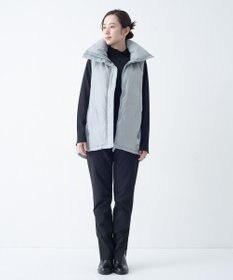 日本製/高品質ダウン】STAND COLLAR DOWN VEST グリーンダウン