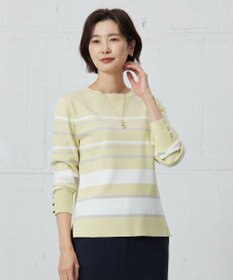 J.PRESS LADIES S 【洗える】Rayon Stretch Border ニット