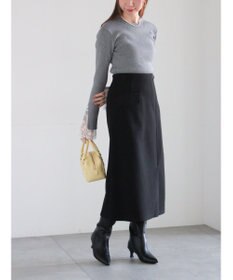 Te chichi メルトンジャージートラペーズスカート