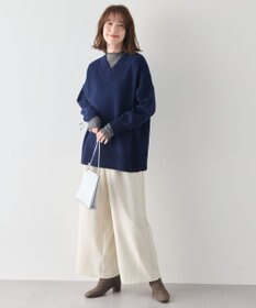 ANY ラムウールＶネックプルオーバー