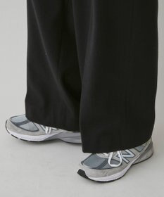 WEGO 起毛TR ワイドストレートスラックス