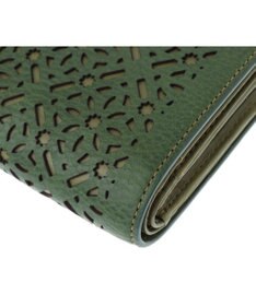 genten ダイヤカットワーク　二つ折り財布