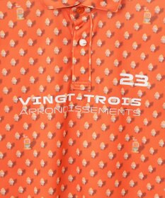 23区GOLF 【MEN】【接触冷感・UVケア・吸水速乾】アイス柄 ポロシャツ