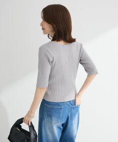 Green Parks ・ｓｗｉｎｇ　ｂｙ　フロントリボンリブニット