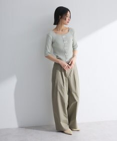 Green Parks ・ｓｗｉｎｇ　ｂｙ　フロントリボンリブニット