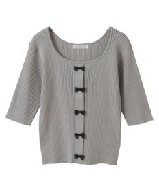 Green Parks ・ｓｗｉｎｇ　ｂｙ　フロントリボンリブニット