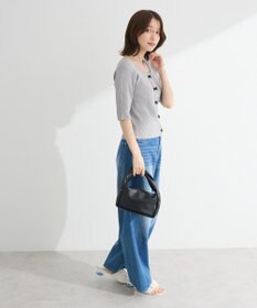 Green Parks ・ｓｗｉｎｇ　ｂｙ　フロントリボンリブニット