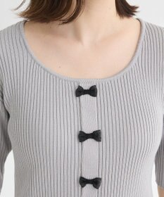 Green Parks ・ｓｗｉｎｇ　ｂｙ　フロントリボンリブニット