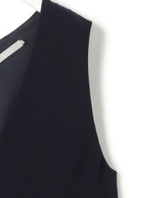 ICB L 【洗える】ライトダブルクロス Vネックワンピース