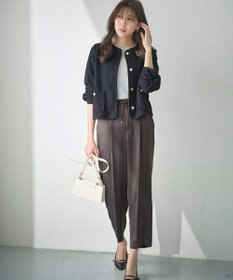 ANY SIS 【洗える】サテンドロストイージー パンツ