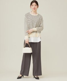 ANY SIS 【洗える】シャツコンビレイヤード カットソー