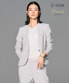 BEIGE， 【L-size・セットアップ対応】LUIZA / ノーカラージャケット