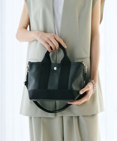 TOPKAPI 【Breath TOPKAPI】スコッチグレイン ネオレザー ミニ トート バッグ ショルダー付き S