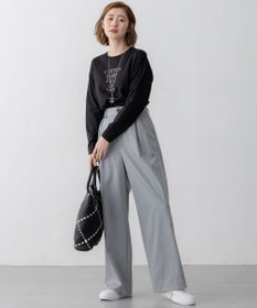 23区 L 【Oggi3月号掲載/セットアップ対応】ライトクロス ワイドパンツ