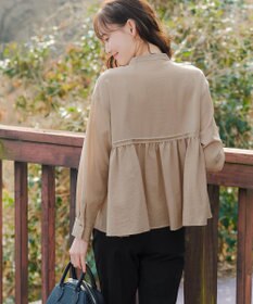 Tiaclasse 【洗える】ピンタックギャザーブラウス