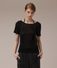 GRACE CONTINENTAL フロッキーチュールカットトップ