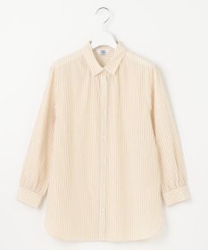 J.PRESS LADIES 【洗える】コットンアセVis ストライプ シャツカラー ブラウス