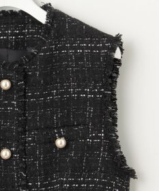 Feroux 【洗える】ラメツイード ジレ