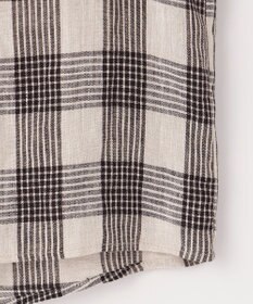 J.PRESS LADIES 【洗える】フレンチリネン チェック ブラウス
