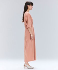 BEIGE， 【洗える】S.BABILA / スリットネックウエストタックワンピース