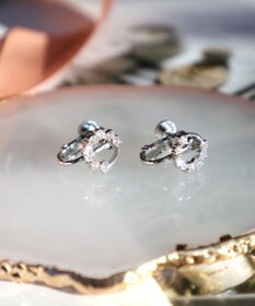 Tiaclasse 【金属アレルギー対応】　サークルストーンイヤリング