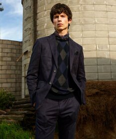 JOSEPH ABBOUD 【イタリア製】ダブルフェイスペイズリー　ストール