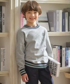 J.PRESS KIDS 【140-170cm】トリコリブコンビボーダー ミニ裏毛 トレーナー