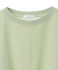 Green Parks ショート丈ラメ裏毛ボートネックプルオーバー