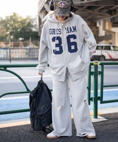 WEGO ナンバリングビッグジップパーカー