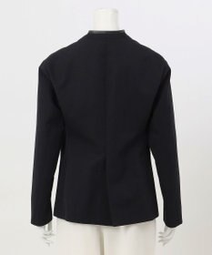 23区 【エステータ】ウールリネン レザートリミング ジャケット