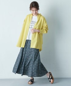 ANY 【洗濯機可能/ウエストゴム】プリントマーメイドスカート