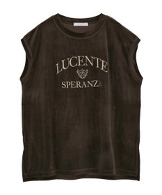 Green Parks ベロアロゴフレンチスリーブチュニック