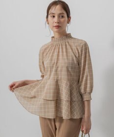 組曲 L ライトトロピカルティアード ブラウス