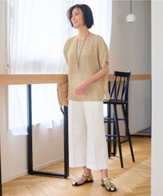 自由区 【接触冷感・吸湿・速乾・XXSサイズあり】COOL MAXクロップド丈 ワイドパンツ