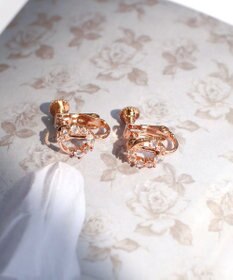 Tiaclasse 【金属アレルギー対応】　サークルストーンイヤリング