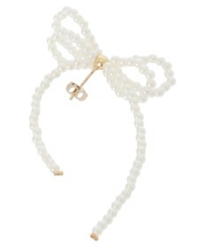 Green Parks ・ＨＡＬＦ　ＴＩＭＥ　パールダブルリボンピアス