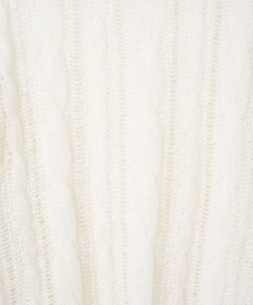 WEGO ケーブルメッシュメランジニット