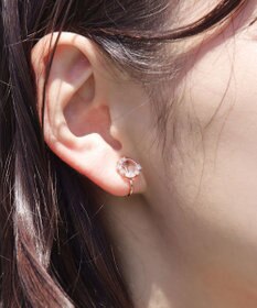 Tiaclasse 【金属アレルギー対応】　サークルストーンイヤリング