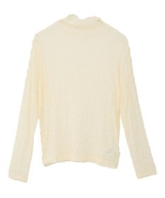 earth music&ecology ハイネックシアーうねうねプルオーバー