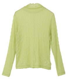 earth music&ecology ハイネックシアーうねうねプルオーバー