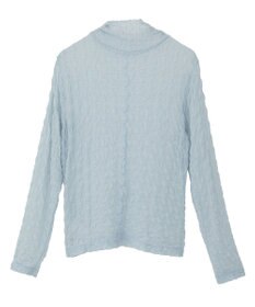 earth music&ecology ハイネックシアーうねうねプルオーバー