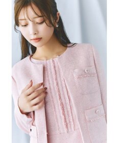 TOCCA 【洗える・消臭】MIST TWEED ジャケット ピンク系5