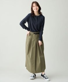 ANY クリアラメフライスヘンリーネックプルオーバー